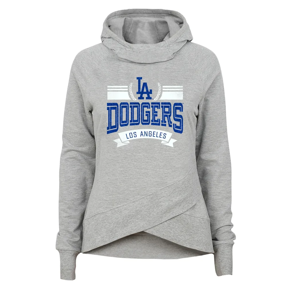 Los Angeles Dodgers Antigua Victory Pullover Hoodie - Heathered Gray
