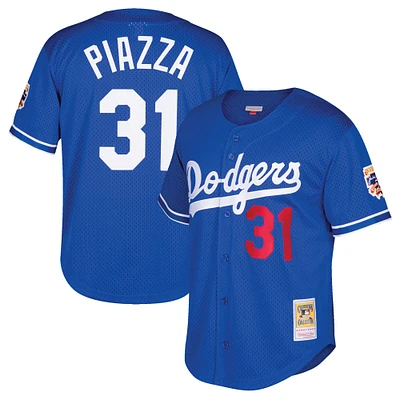 Jeunesse Mitchell & Ness Mike Piazza Royal Dodgers de Los Angeles Cooperstown Collection Maillot d'entraînement au bâton en maille