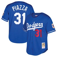 Jeunesse Mitchell & Ness Mike Piazza Royal Dodgers de Los Angeles Cooperstown Collection Maillot d'entraînement au bâton en maille