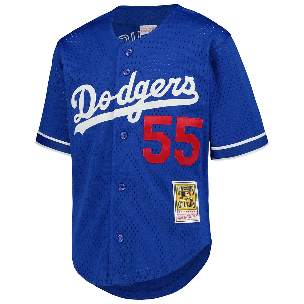 Youth Mitchell & Ness Orel Hershiser Royal Los Angeles Dodgers Cooperstown Collection Mesh Batting Practice Jersey