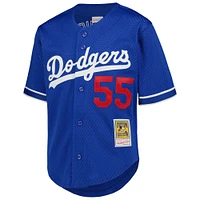 Youth Mitchell & Ness Orel Hershiser Royal Los Angeles Dodgers Cooperstown Collection Mesh Batting Practice Jersey
