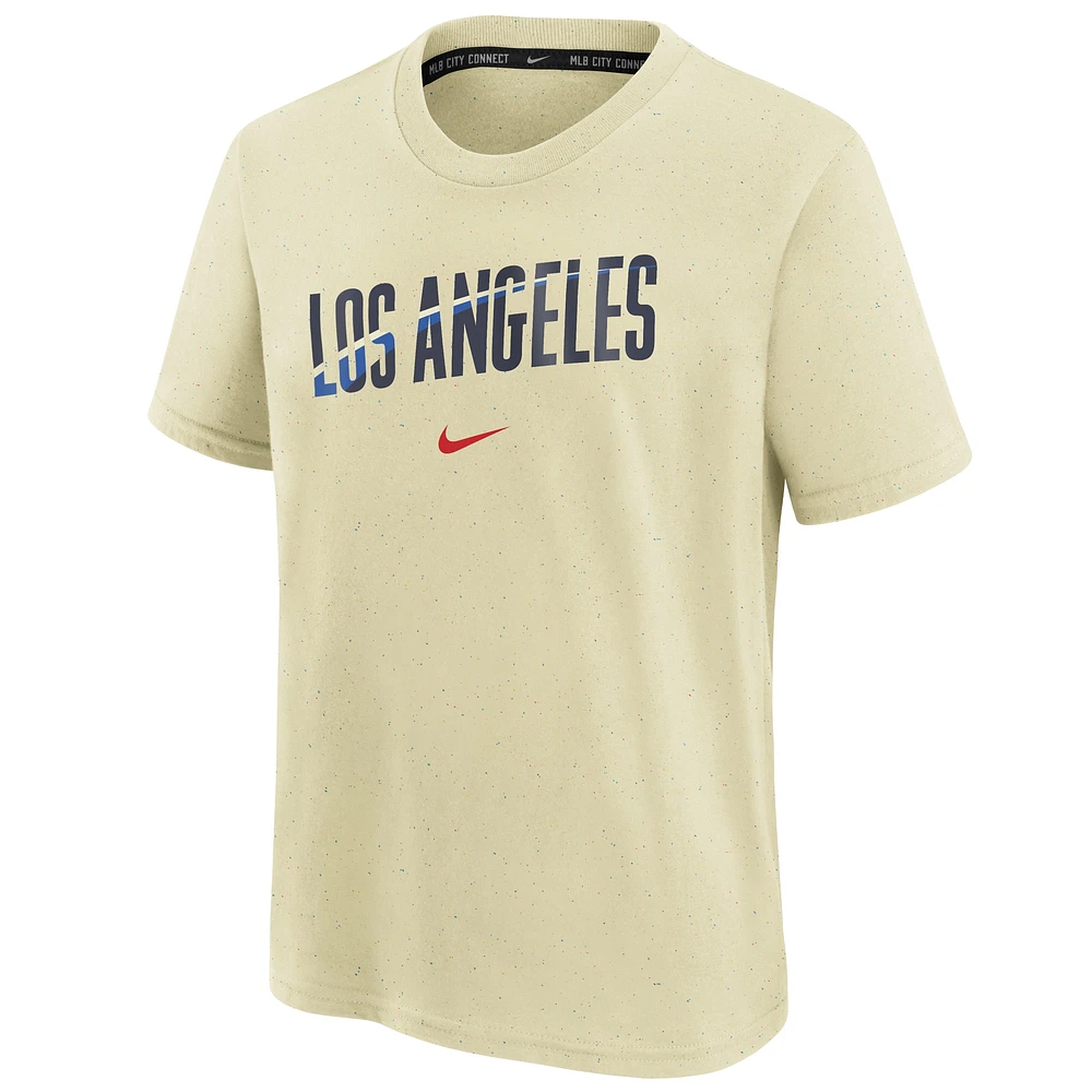 T-shirt Nike crème Los Angeles Dodgers 2024 City Connect Legend Performance pour jeune