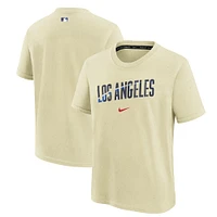 T-shirt Nike crème Los Angeles Dodgers 2024 City Connect Legend Performance pour jeune