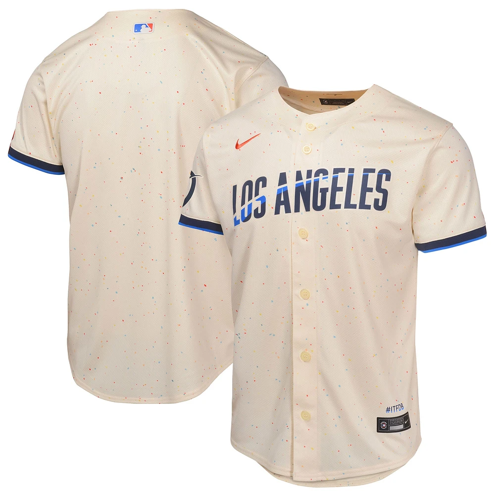 Maillot Nike crème Los Angeles Dodgers 2024 City Connect Limited pour jeune