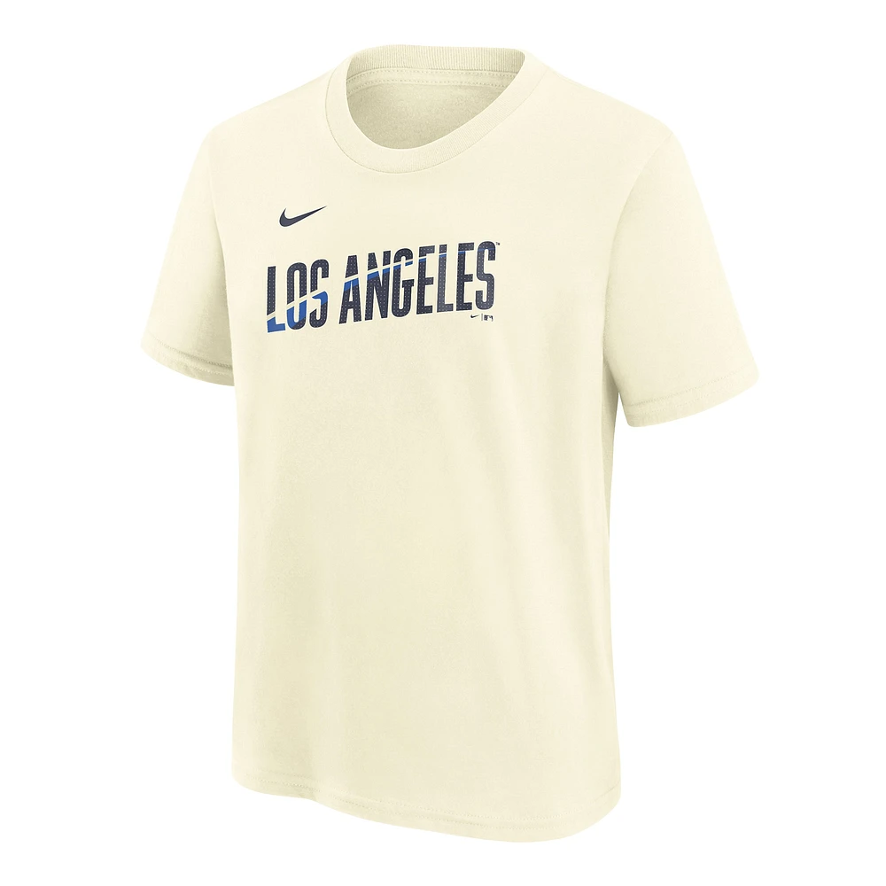 Youth Nike Cream Los Angeles Dodgers City Connect T-Shirt