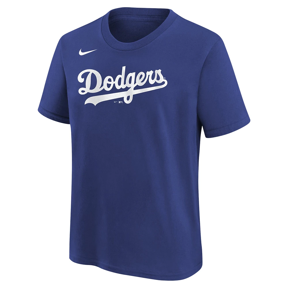 Youth Nike Freddie Freeman Royal Los Angeles Dodgers Home Player Name & Number T-Shirt