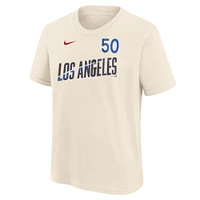 T-shirt avec nom et numéro Nike Mookie Betts crème Los Angeles Dodgers 2024 City Connect pour jeune