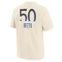 T-shirt avec nom et numéro Nike Mookie Betts crème Los Angeles Dodgers 2024 City Connect pour jeune