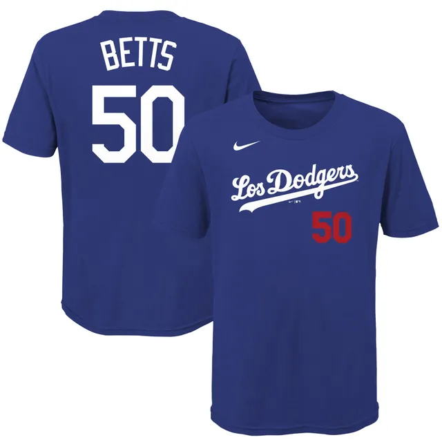 Men's Los Angeles Dodgers Mookie Betts Fanatics Branded Black 2020 World  Series Champions Name & Number