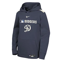 Youth Nike Navy Los Angeles Dodgers City Connect Authentic Collection Performance Pullover Hoodie