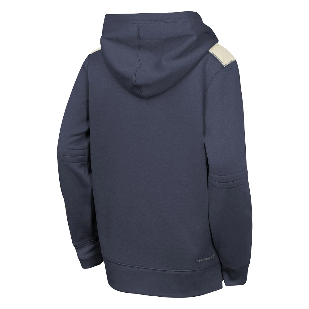 Youth Nike Navy Los Angeles Dodgers City Connect Authentic Collection Performance Pullover Hoodie