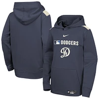 Youth Nike Navy Los Angeles Dodgers City Connect Authentic Collection Performance Pullover Hoodie