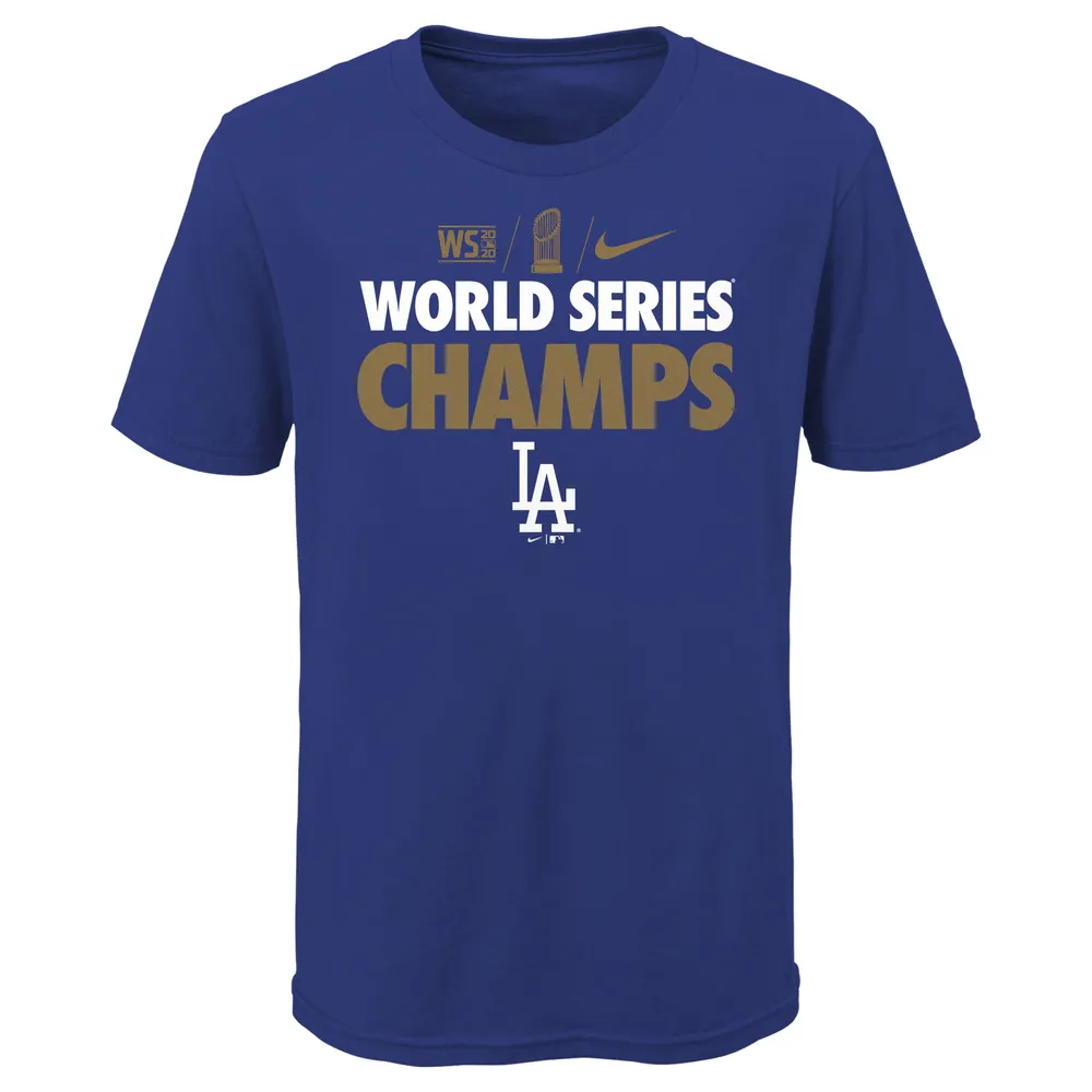 Lids Los Angeles Dodgers Nike Youth 2020 World Series Champions Gold T-Shirt  - Royal