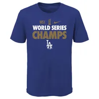 Los Angeles Dodgers Nike Youth 2020 World Series Champions Gold T-Shirt - Royal