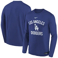 T-shirt à manches longues Nike Royal Los Angeles Dodgers Authentic Collection Legend Performance pour jeune