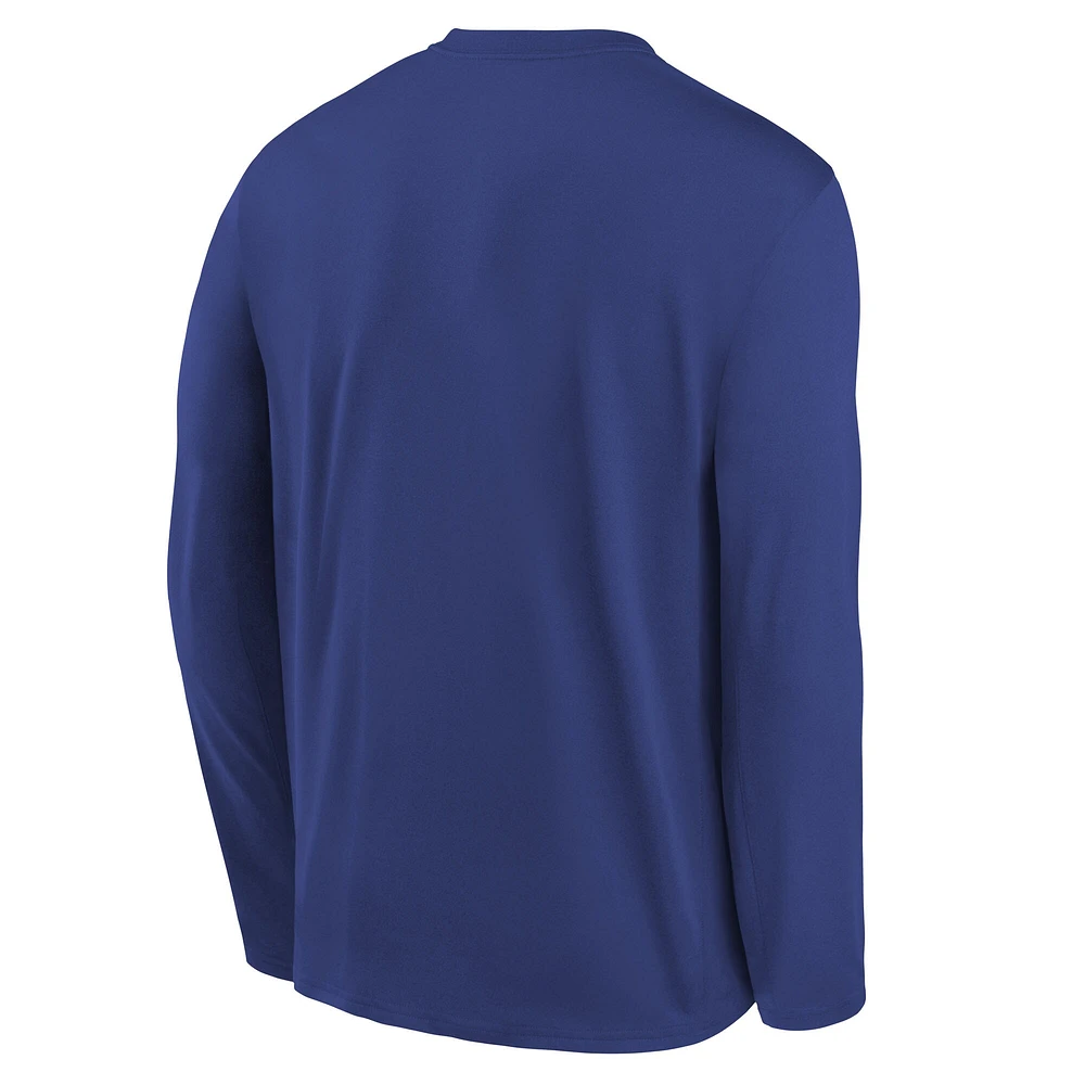 T-shirt à manches longues Nike Royal Los Angeles Dodgers Authentic Collection Legend Performance pour jeune