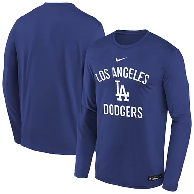 T-shirt à manches longues Nike Royal Los Angeles Dodgers Authentic Collection Legend Performance pour jeune