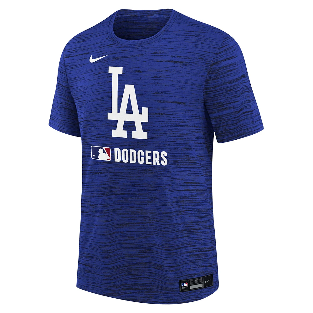 T-shirt Nike Royal Los Angeles Dodgers Authentic Collection Velocity Performance pour jeune