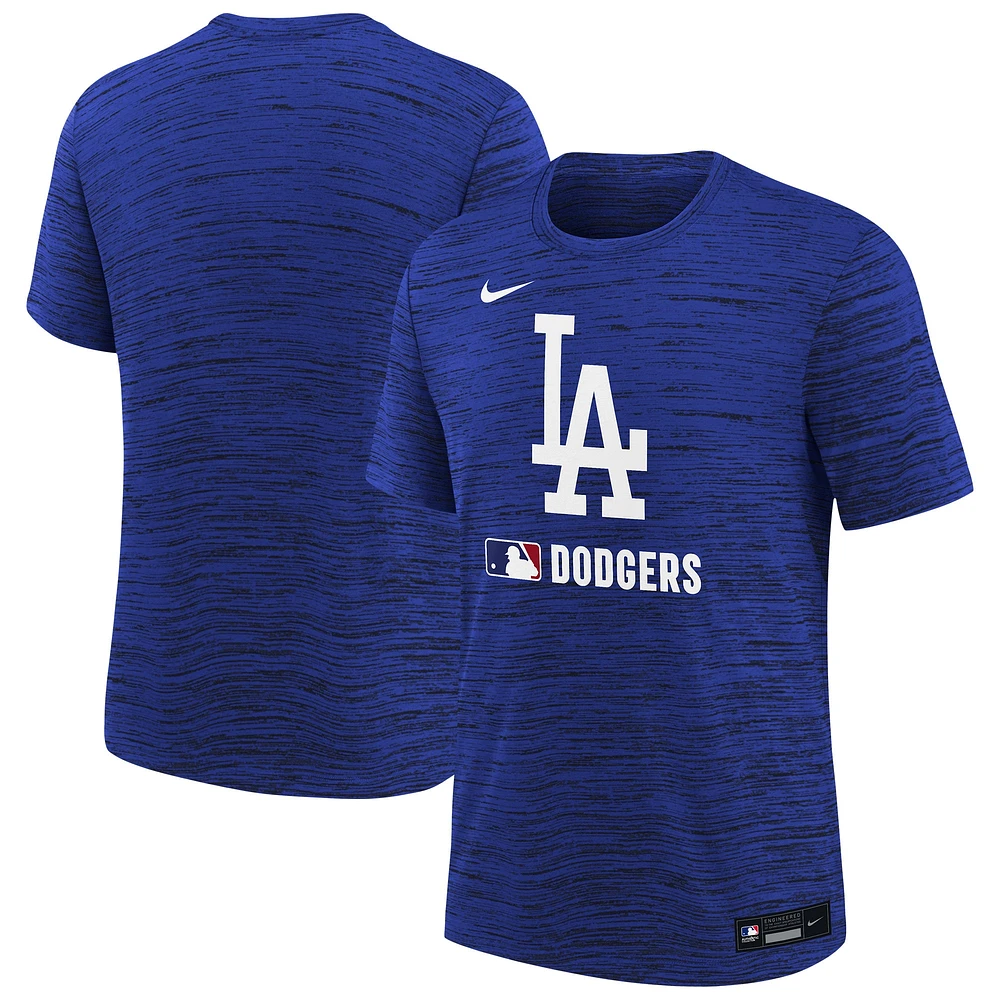 T-shirt Nike Royal Los Angeles Dodgers Authentic Collection Velocity Performance pour jeune