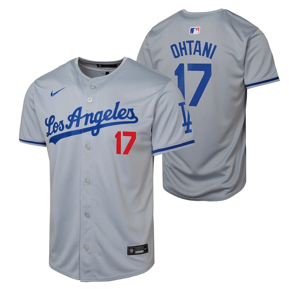 Youth Nike Shohei Ohtani Gray Los Angeles Dodgers Road Limited Jersey