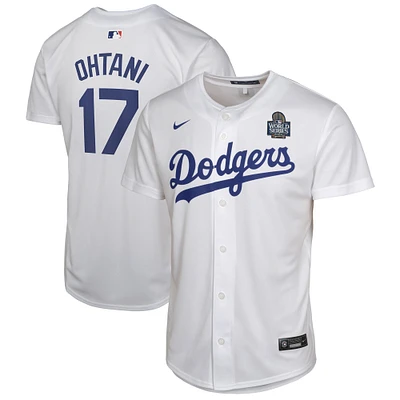 Maillot Nike Shohei Ohtani blanc pour jeune des Los Angeles Dodgers du match World Series 2024