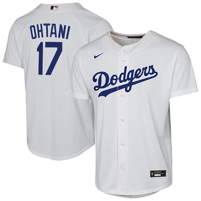 Maillot de joueur Nike Shohei Ohtani blanc pour jeune Los Angeles Dodgers Home Replica 2.0
