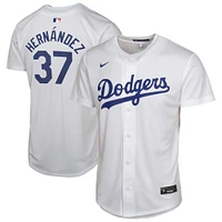 Maillot de jeu à domicile Nike Teoscar Hernandez pour jeunes des Dodgers Los Angeles, blanc