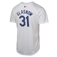 Maillot de jeu à domicile Nike Tyler Glasnow blanc des Los Angeles Dodgers pour jeunes