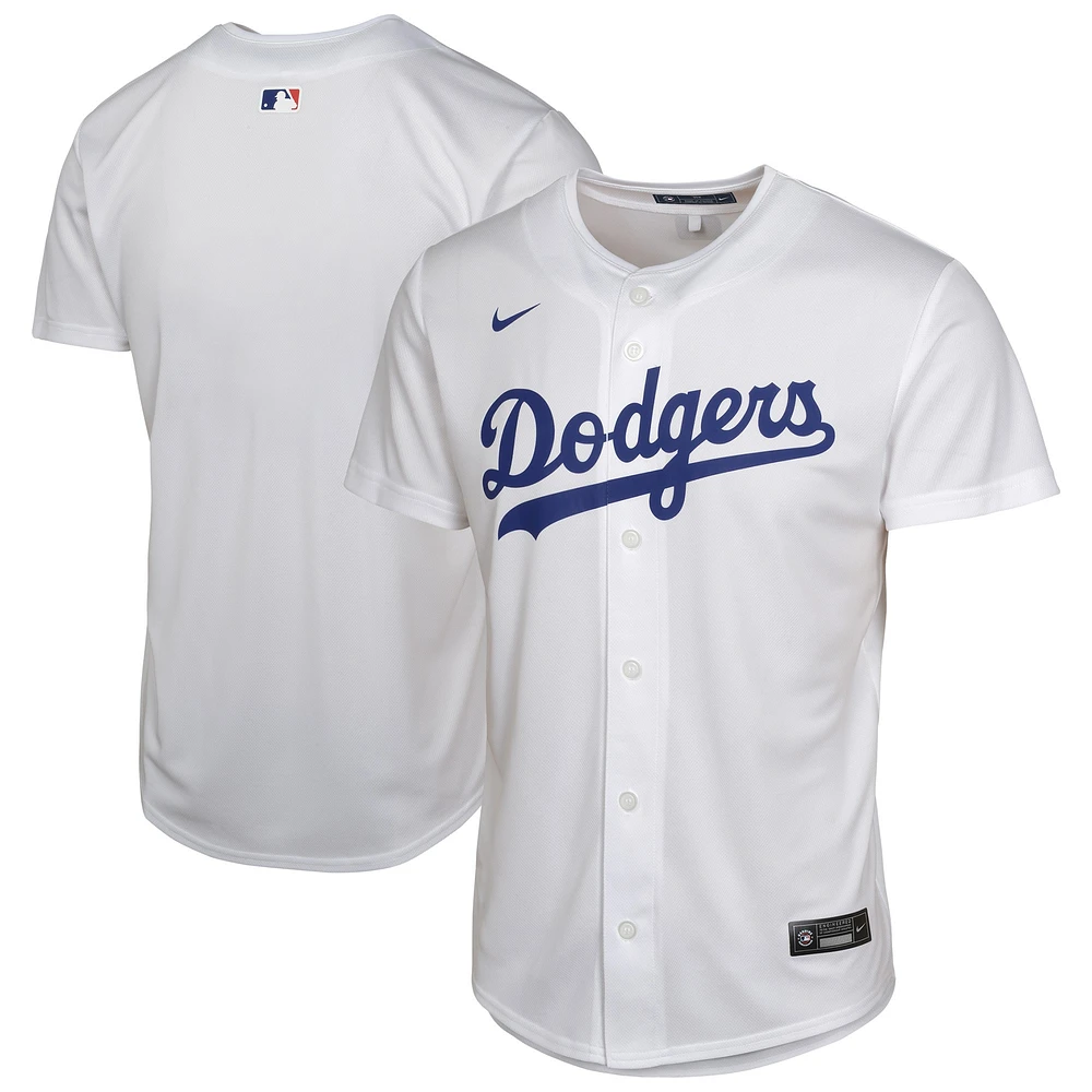 Maillot de match à domicile Nike blanc pour jeunes des Los Angeles Dodgers