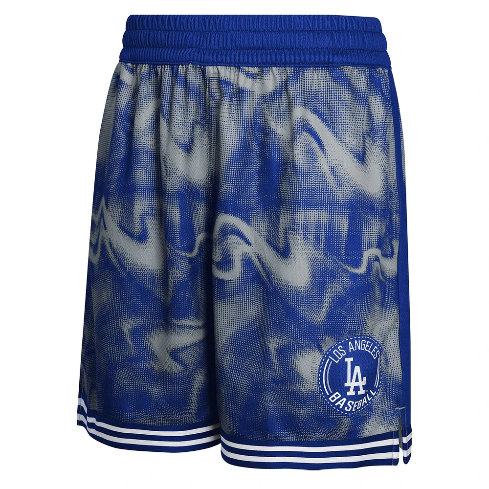 Short de voltigeur pour jeunes Los Angeles Dodgers bleu royal/gris