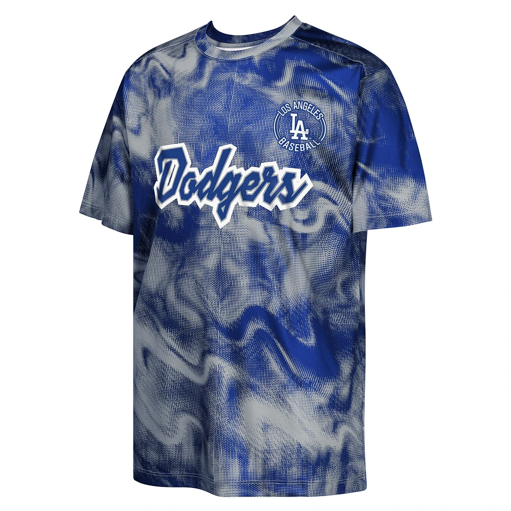 T-shirt pour jeunes frappeurs suppléants des Dodgers de Los Angeles, bleu royal/gris