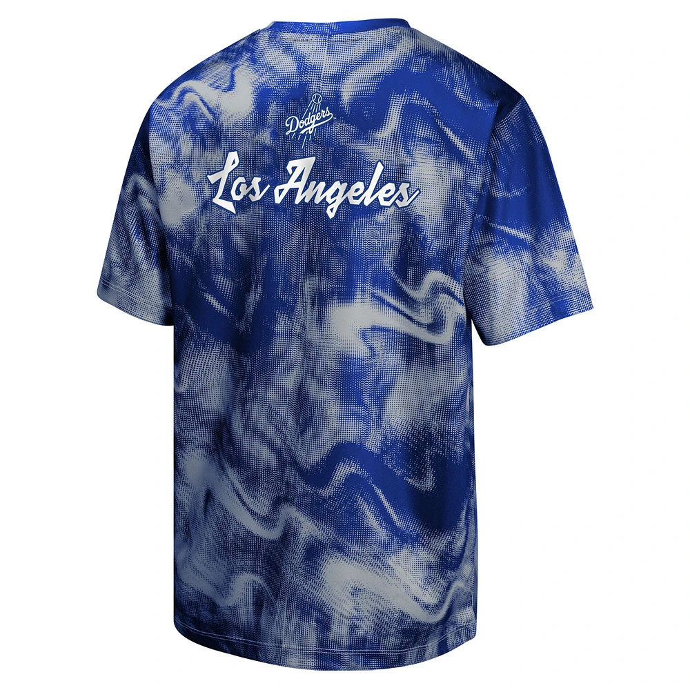 T-shirt pour jeunes frappeurs suppléants des Dodgers de Los Angeles, bleu royal/gris