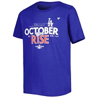 T-shirt de vestiaire d'après-saison Royal Los Angeles Dodgers 2022 pour jeune