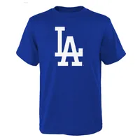 SOFT AS A GRAPE Los Angeles Dodgers Youth Distressed Team Logo T