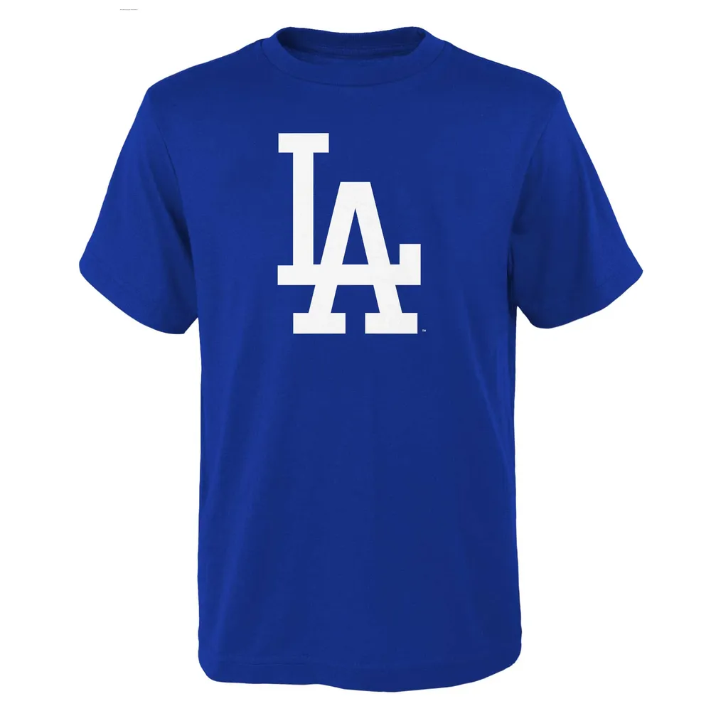 Outerstuff Youth Royal Los Angeles Dodgers Logo Primary Team T-Shirt Size: Extra Large