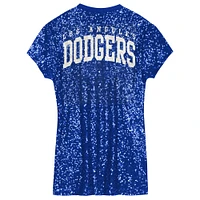 Youth  Royal Los Angeles Dodgers V-Neck Sequin Dress