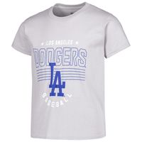 Youth Stitches Gray/Royal/Heather Gray Los Angeles Dodgers 3-Piece T-Shirt Combo Set