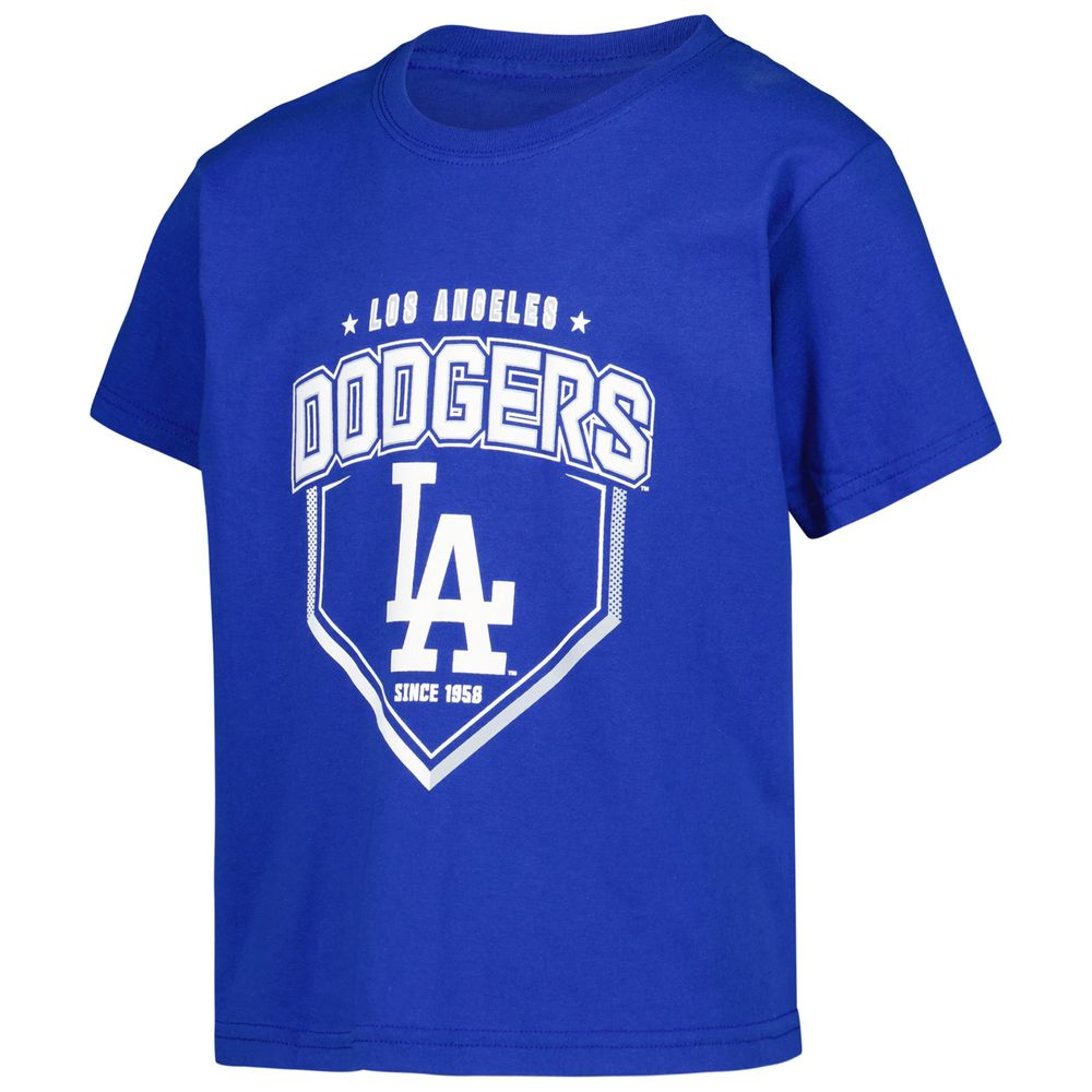 Youth Stitches Gray/Royal/Heather Gray Los Angeles Dodgers 3-Piece T-Shirt Combo Set