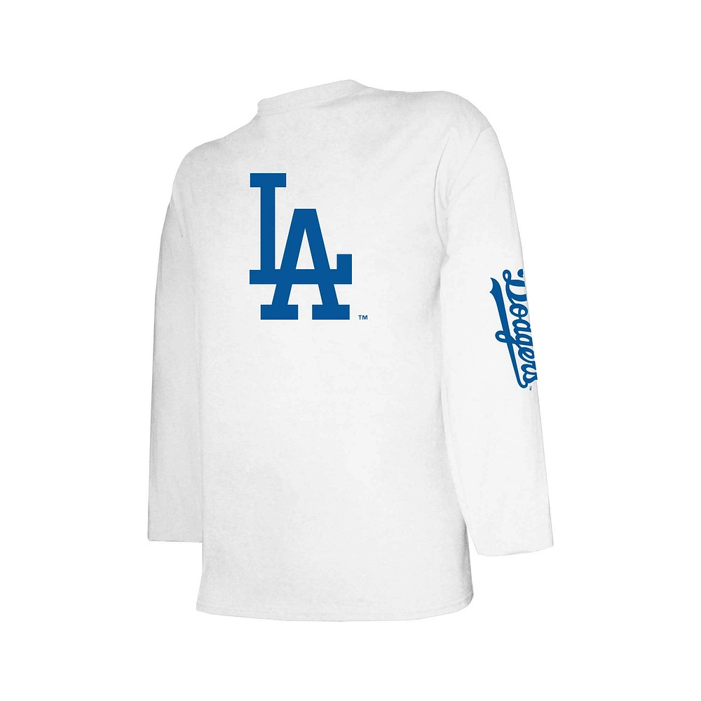 Ensemble de t-shirts pour jeunes Los Angeles Dodgers Royal/White Stitches