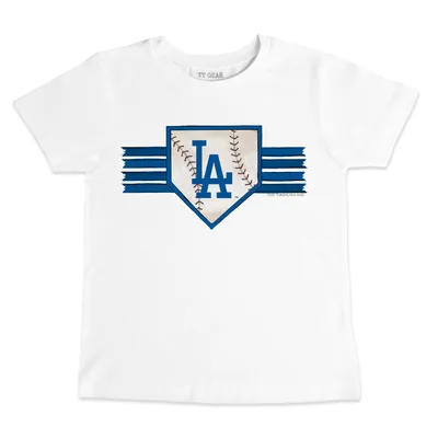 Toddler Tiny Turnip White/Black Los Angeles Dodgers Hot Bats