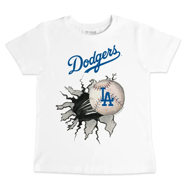 Los Angeles Dodgers Tiny Turnip Toddler Baseball Flag Shirt