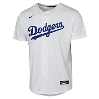 Maillot réplique à domicile des Dodgers de Los Angeles blanc pour jeunes