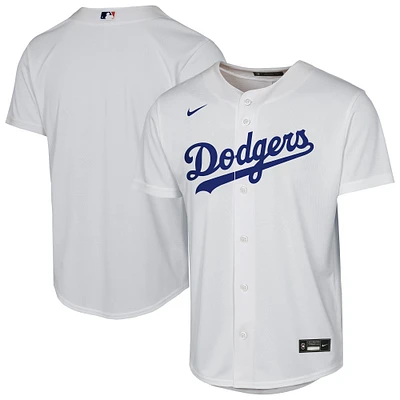 Maillot réplique à domicile des Dodgers de Los Angeles blanc pour jeunes