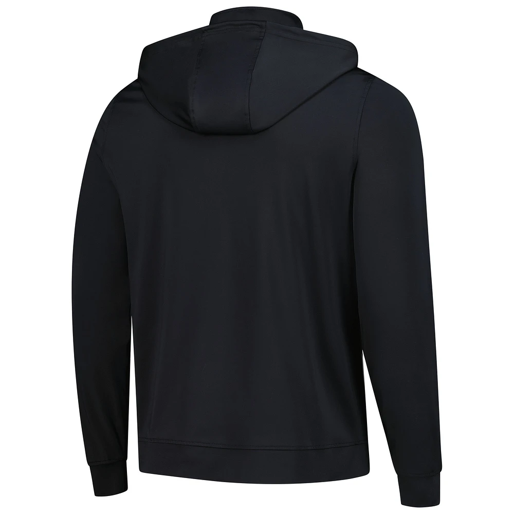 Men's Flag & Anthem  Black Los Angeles Golf Club Performance Quarter-Zip Hoodie
