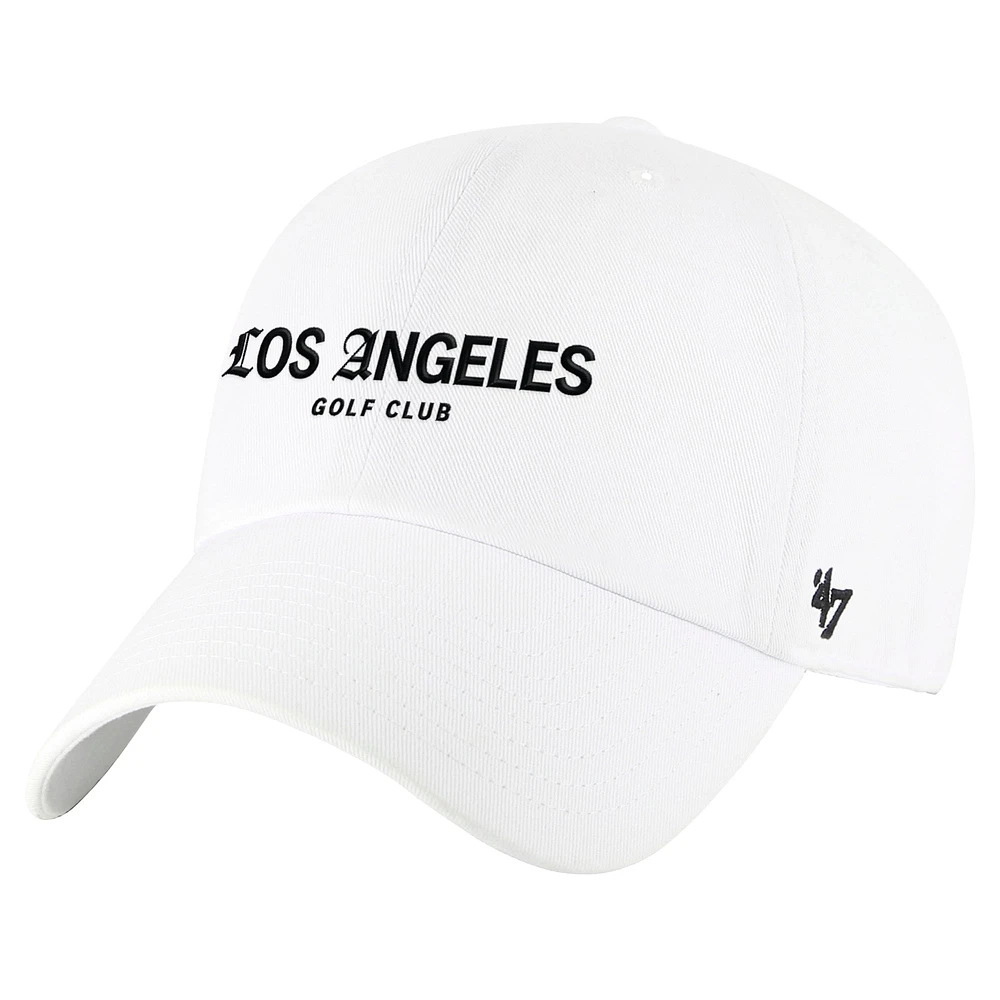 Casquette ajustable blanche TGL Los Angeles Golf Club Script Clean Up pour homme '47