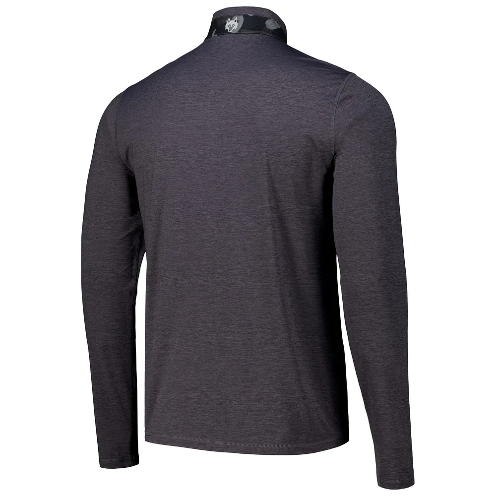 Men's Greyson Clothiers Heather Black Los Angeles Golf Club Guide Sport Performance Quarter-Zip Pullover