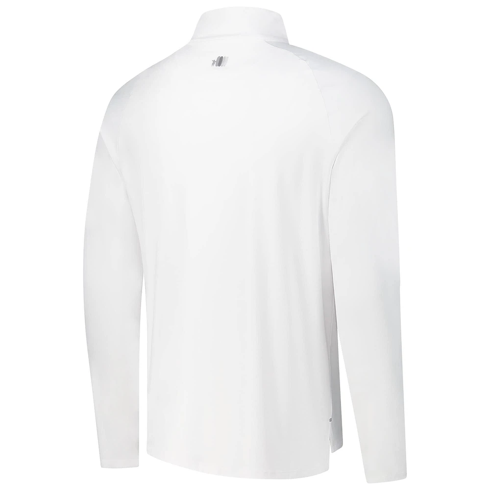 Men's johnnie-O White Los Angeles Golf Club Baird Performance Quarter-Zip Top