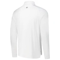 Men's johnnie-O White Los Angeles Golf Club Baird Performance Quarter-Zip Top