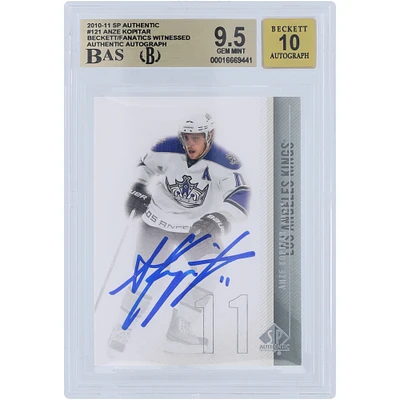 Carte autographiée Upper Deck SP authentique n° 121 Beckett Fanatics Witnessed 9.5/10 des Los Angeles Kings de Anze Kopitar 2007-08