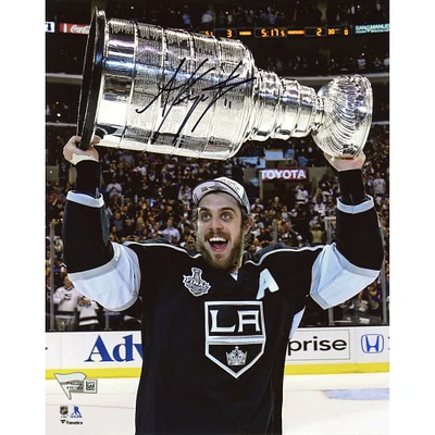 Anze Kopitar Los Angeles Kings Dédicacé 8" x 10" Raising Cup Photographie